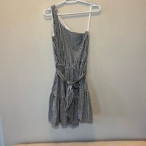 Vineyard Vines Gingham One Shoulder Dress